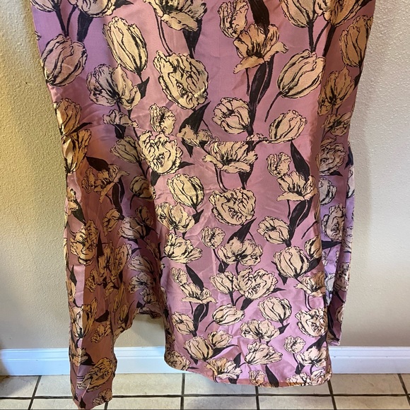 NWOT Lulus Gowning Around Mauve Floral Jacquard Strapless Maxi Dress - Picture 5 of 13